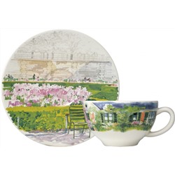 Чашка чайная с блюдцем для завтрака 2шт из коллекции Paris Giverny, Gien