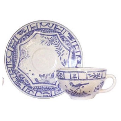 Чашка чайная с блюдцем для завтрака 2шт из коллекции Oiseau Bleu, Gien
