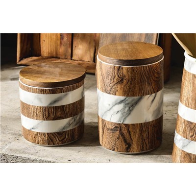 Банка для сыпучих продуктов Wood&Marble, 12х11,5 см, 0,7 л, 63062