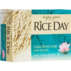 609032CJ LION Мыло туалетное "Rice Day" 100гр Лотос /Корея