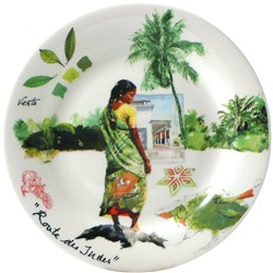 Тарелка под канапе зеленая из коллекции Route des Indes, Gien