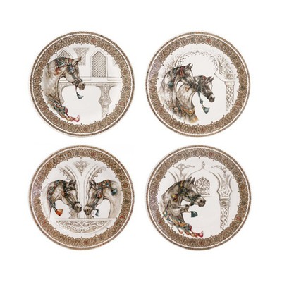 Десертные тарелки 4 шт из коллекции Кони ветра / Chevaux du Vent , Gien