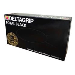 DELTAGRIP Slim SN Total Black Перчатки нитриловые неопудренные черного цвета 50 пар