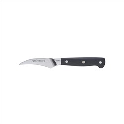 8658 GIPFEL Нож для чистки овощей изогнутый NEW PROFESSIONAL 6,5см. Материал лезвия: сталь X50CrMoV15. Материал ручки: стеклотекстолит G10. Толщина: 1,8мм. Цвет ручки: черный