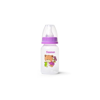 6870 FISSMAN Бутылочка для кормления 120 мл, цвет ФИОЛЕТОВЫЙ (пластик)