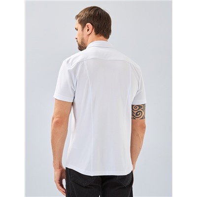 Рубашка трикотажная мужская короткий рукав GREG G158ZR-PO1T-SA5000 (белый)