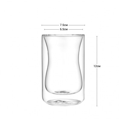 6444 FISSMAN Набор IRISH из 2- х стаканов с двойными стенками 200 мл (стекло)