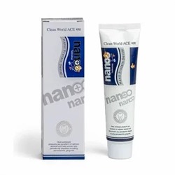 59101 Зубная паста NANO Hanil с ионами серебра Clean World Ace, 180 гр,/Корея
