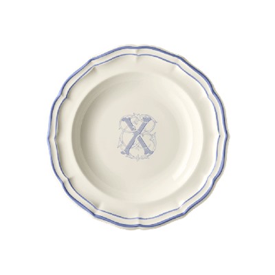 Суповая тарелка, белый/голубой  FILET BLEU X,Gien